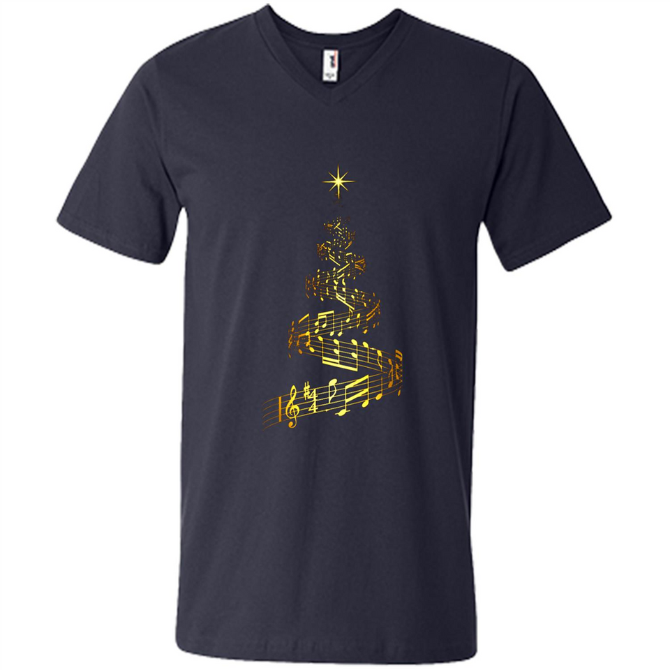 Music Note Christmas Tree Xmas Music Lover Mug PINGPONG - Men's V-Neck