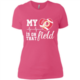 Washington Redskins Football My Heart is on that Field - Ladies' Boyfriend T-Shirt