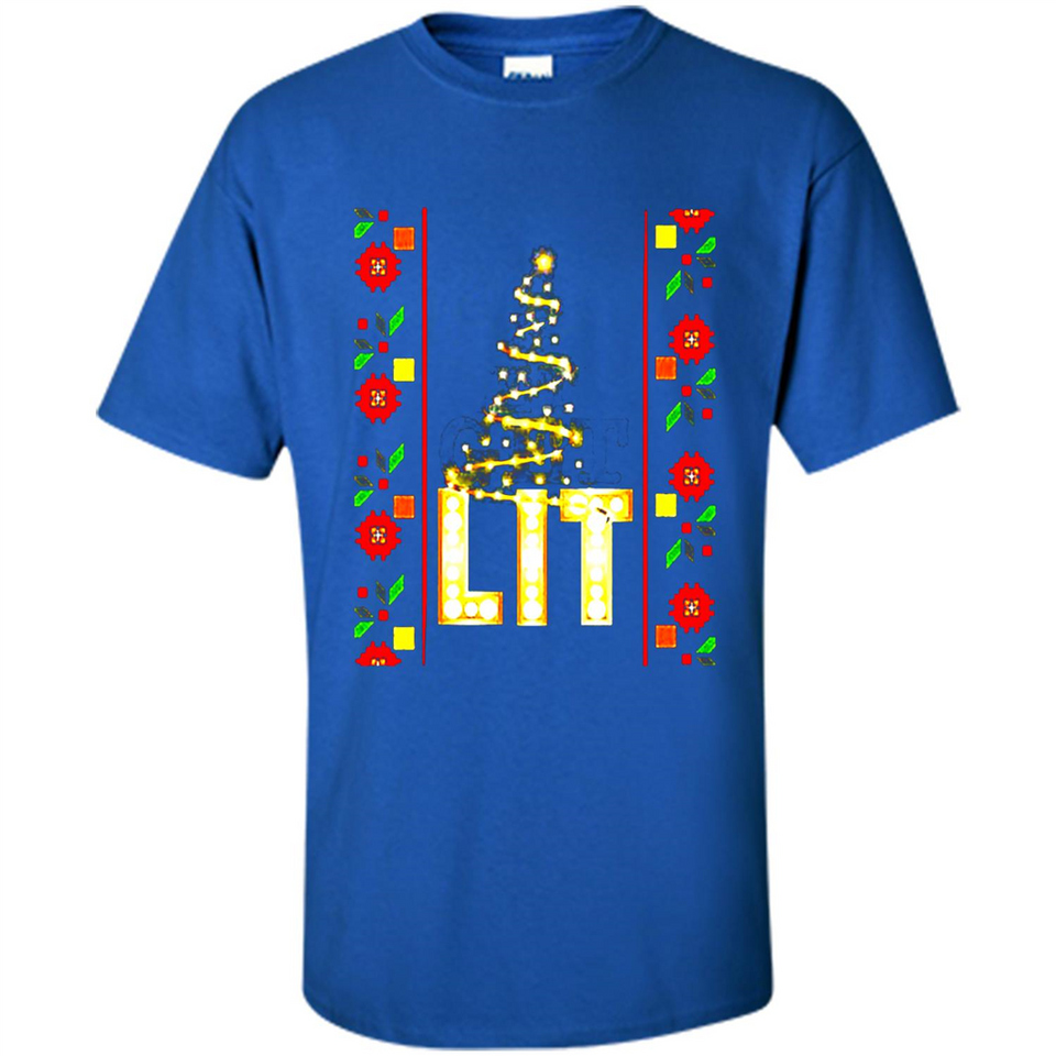 Funny Lets Get Lit Christmas Tree - Shirt