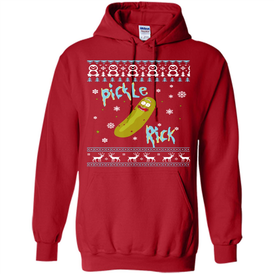 Rick and Morty Pickle Rick Ugly Christmas Sweater - Hoodie