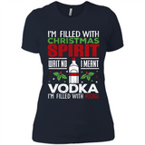 Christmas Gift Shirt Christmas Spirit Vodka Santa - Ladies' Boyfriend T-Shirt