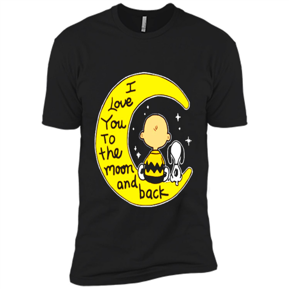 I LOVE YOU TO THE MOON AND BLACK CHARLIE BROWN AND SNOOPY