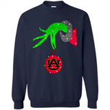 GRINCH HAND HOLDING AUBURN TIGERS GLITTER CHRISTMAS PINGPONG
