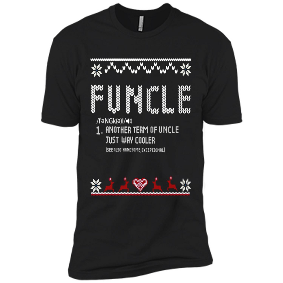 Mens Christmas Funcle Definition - Premium Short Sleeve T-Shirt