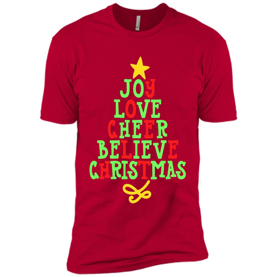 Joy Love Cheer Believe Christmas Tree
