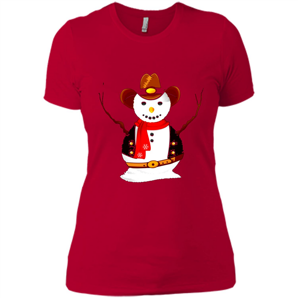 Snowman Cowboy Merry Christmas Xmas