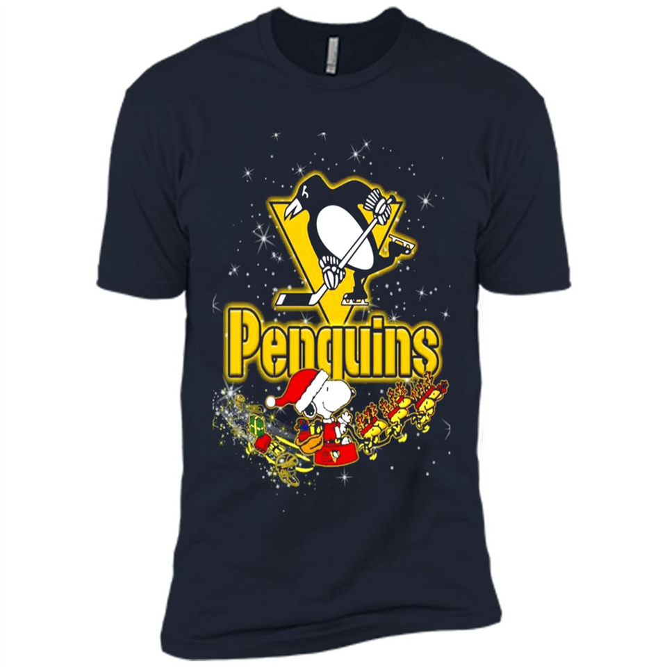 Snoopy Christmas Pittsburgh Penguins - Premium Short Sleeve T-Shirt