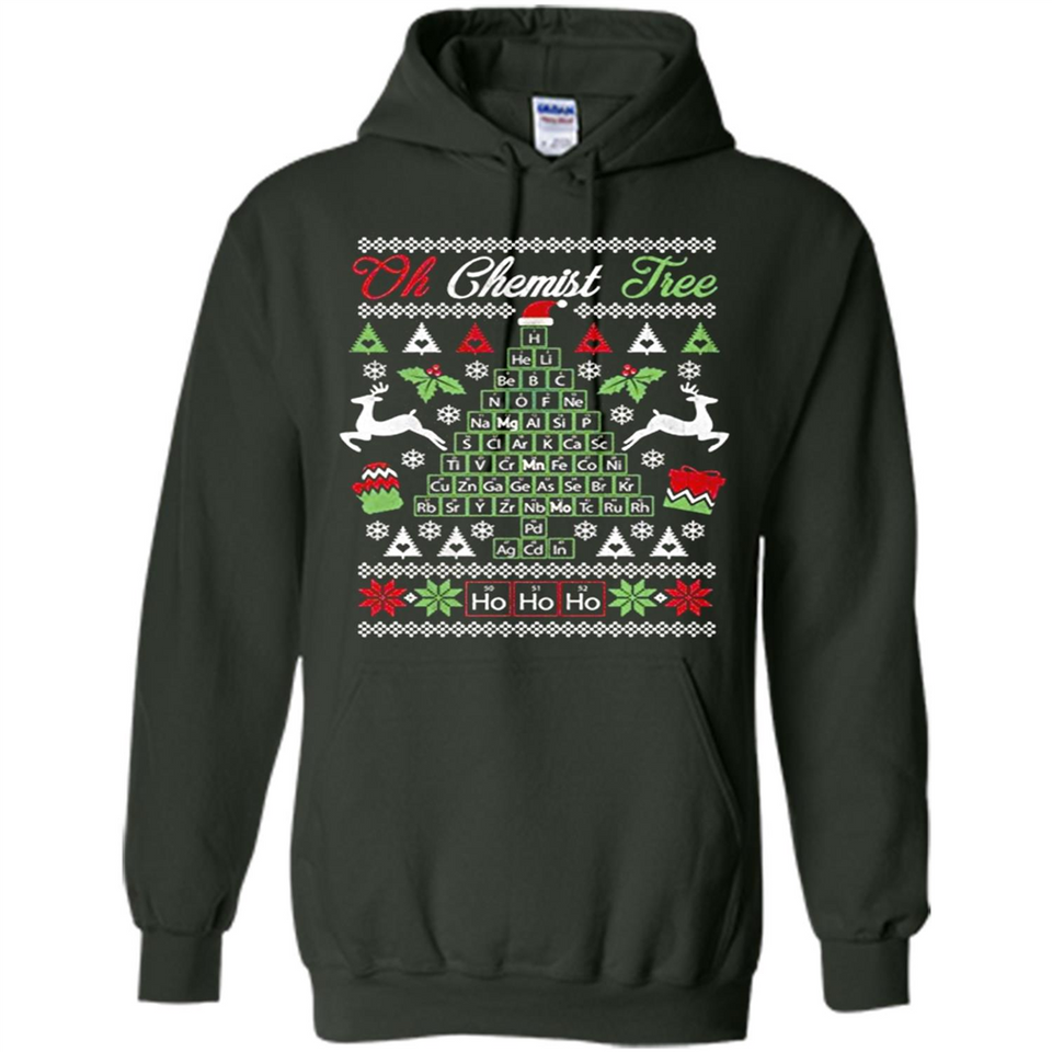 Chemist Tree Shirt Oh Chemistry Tree Ugly Christmas - Hoodie