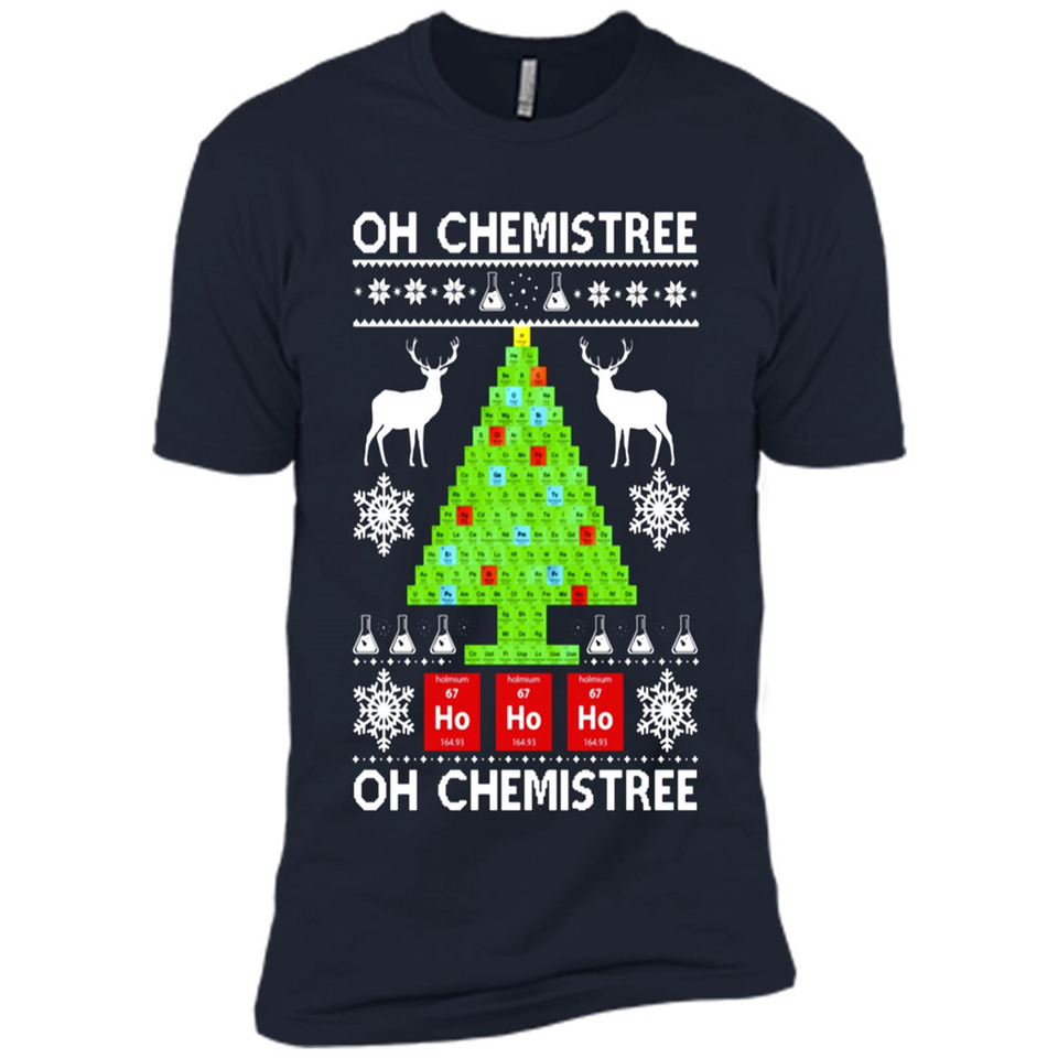Oh Chemistree, Oh Chemistree Christmas Ugly Sweater - Premium Short Sleeve T-Shirt
