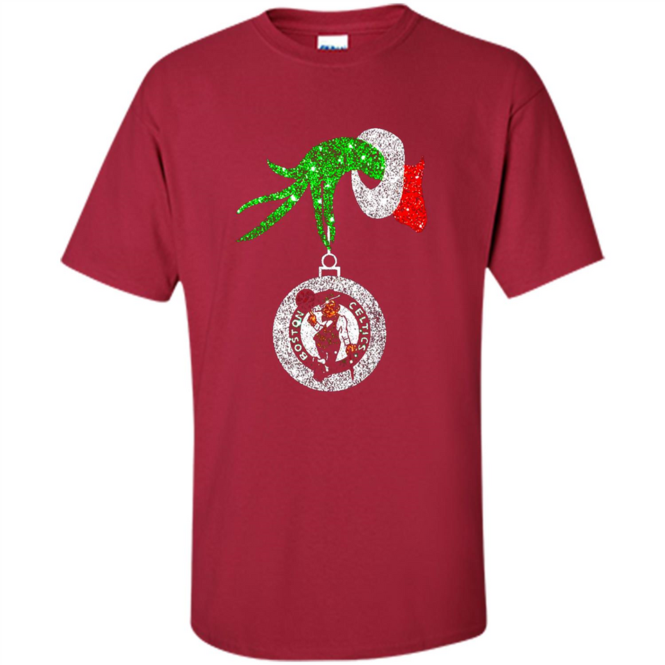 Amazing shirt Boston Celtics Glitter Grinch Monogram Ornament Christmas Gift - Shirt