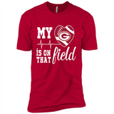 Green Bay Packers Football My Heart is on that Field - Premium Short Sleeve T-Shirt