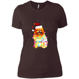 Pomeranian Santa Lights Christmas Dog Xmas Sweatshirt - Ladies' Boyfriend T-Shirt
