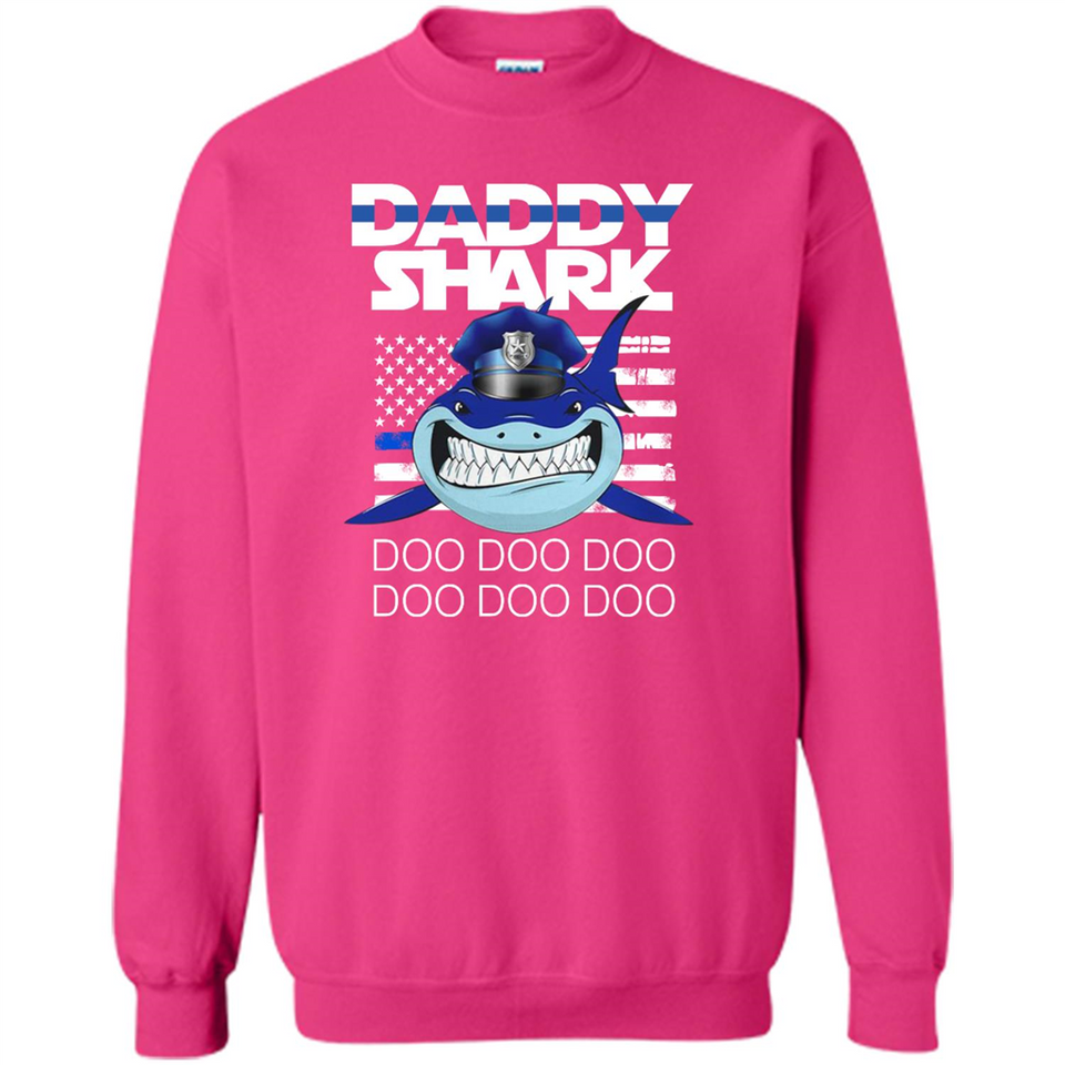Police Daddy Shark Blue Line Tee