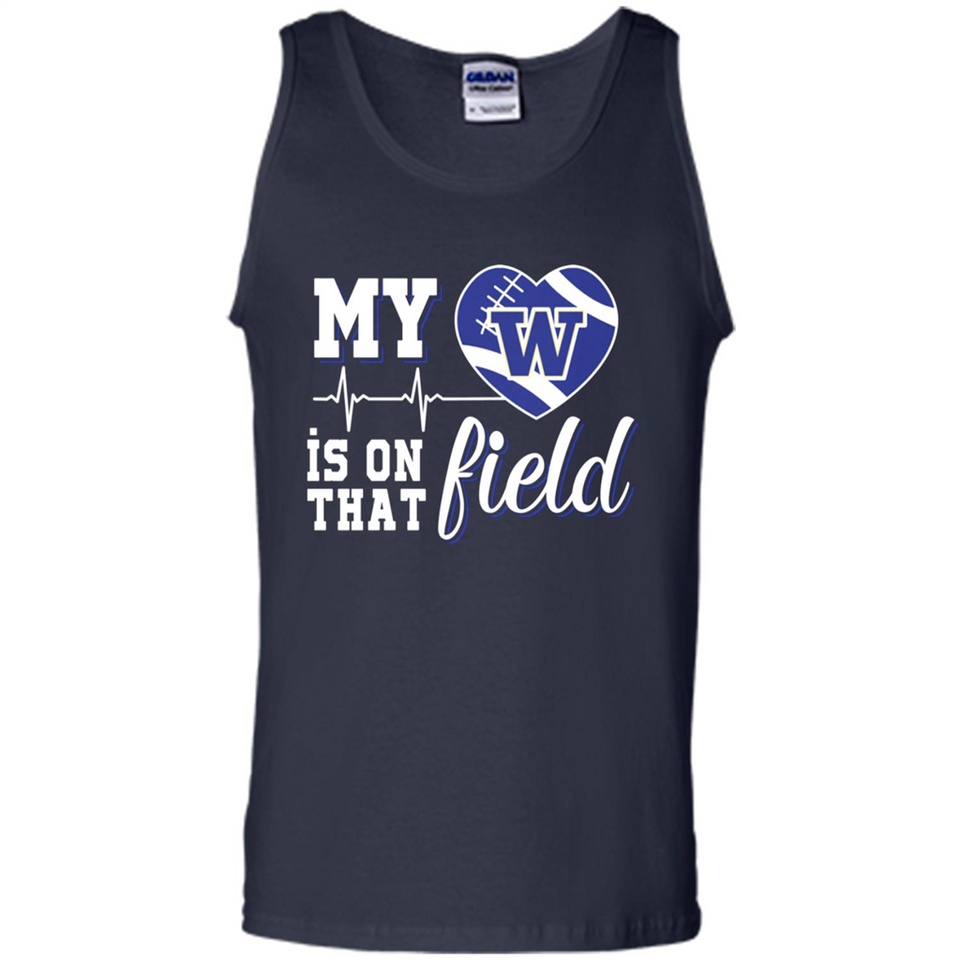 Washington Huskies Football My Heart is on that Field - Tank Top