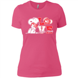 Snoopy loves NBA Atlanta Hawks - Ladies' Boyfriend T-Shirt