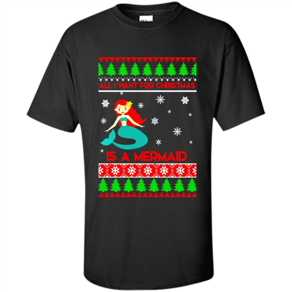 All I Want For Christmas Is A Mermaid ugly PINGPONG