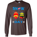 Snow Day Shirt For Detroit Red Wings Vs Minion Fans pingpong