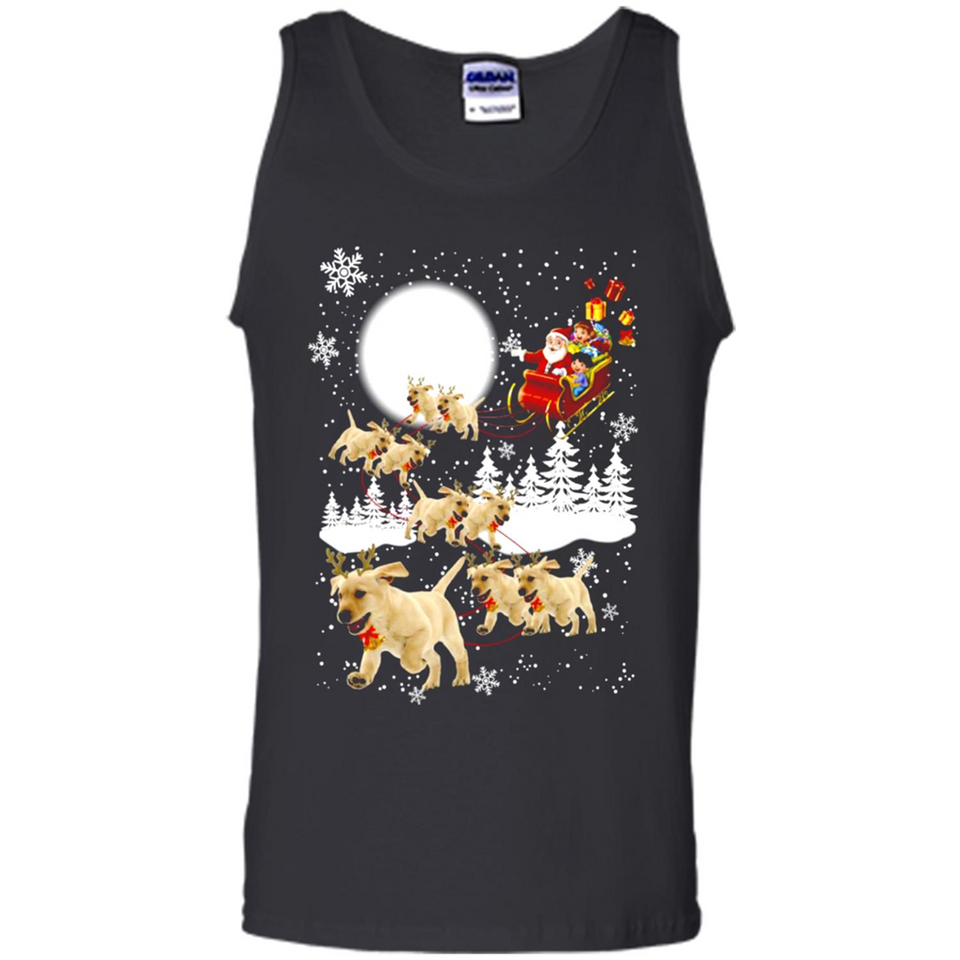 Christmas Santa Golden Retriever Sleigh For Labrador Retriever