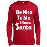 Be Nice To Me, I Know Santa Christmas - Canvas Long Sleeve T-Shirt