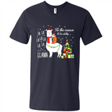 Llama Tis the season to be slothy Christmas sweatshirt PINGPONG - Men's V-Neck