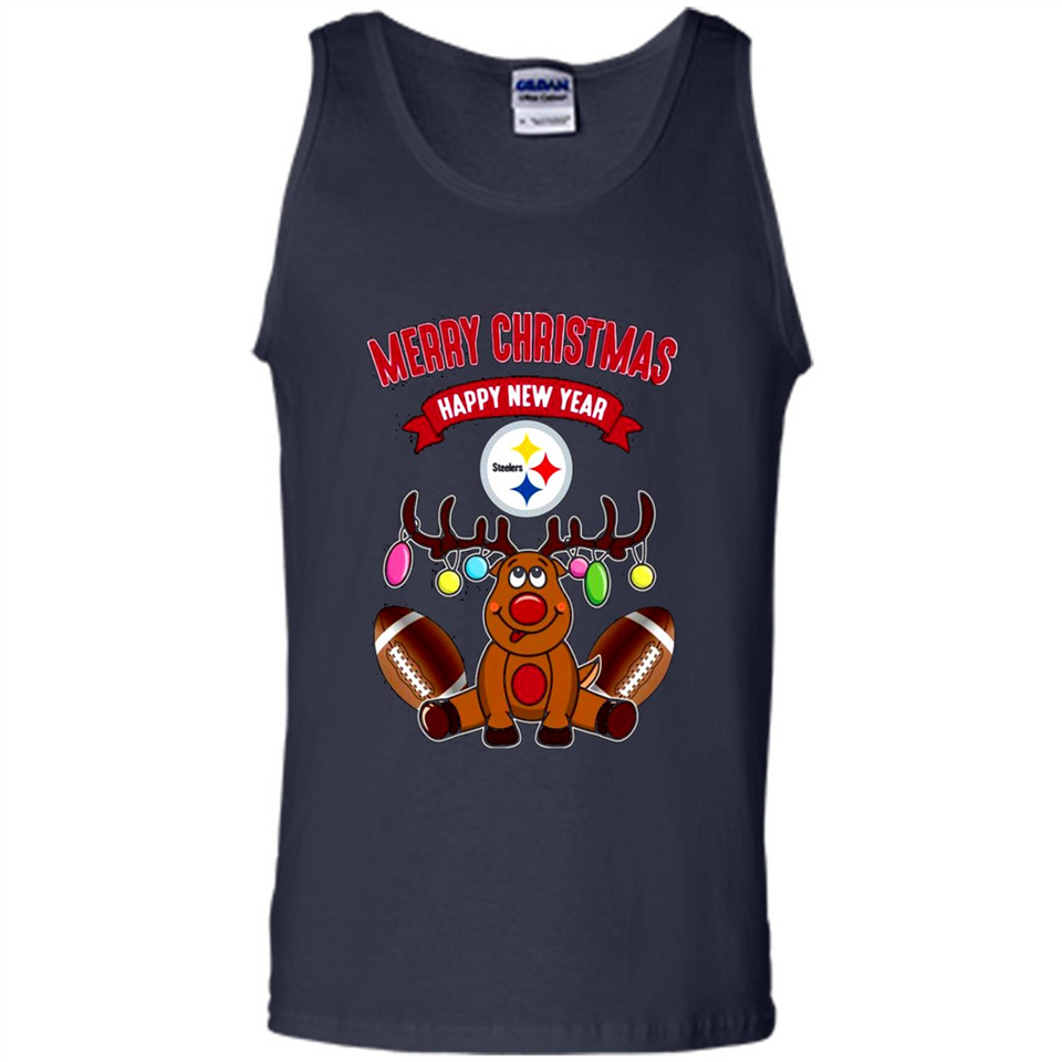 Pittsburgh Steelers NFL Reindeer Funny Merry Christmas And Happy New Year