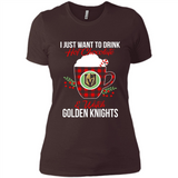 I Just Want To Drink Hot Chocolate & Watch Vegas Golden Knights Ugly Christmas Sweater PINGPONG