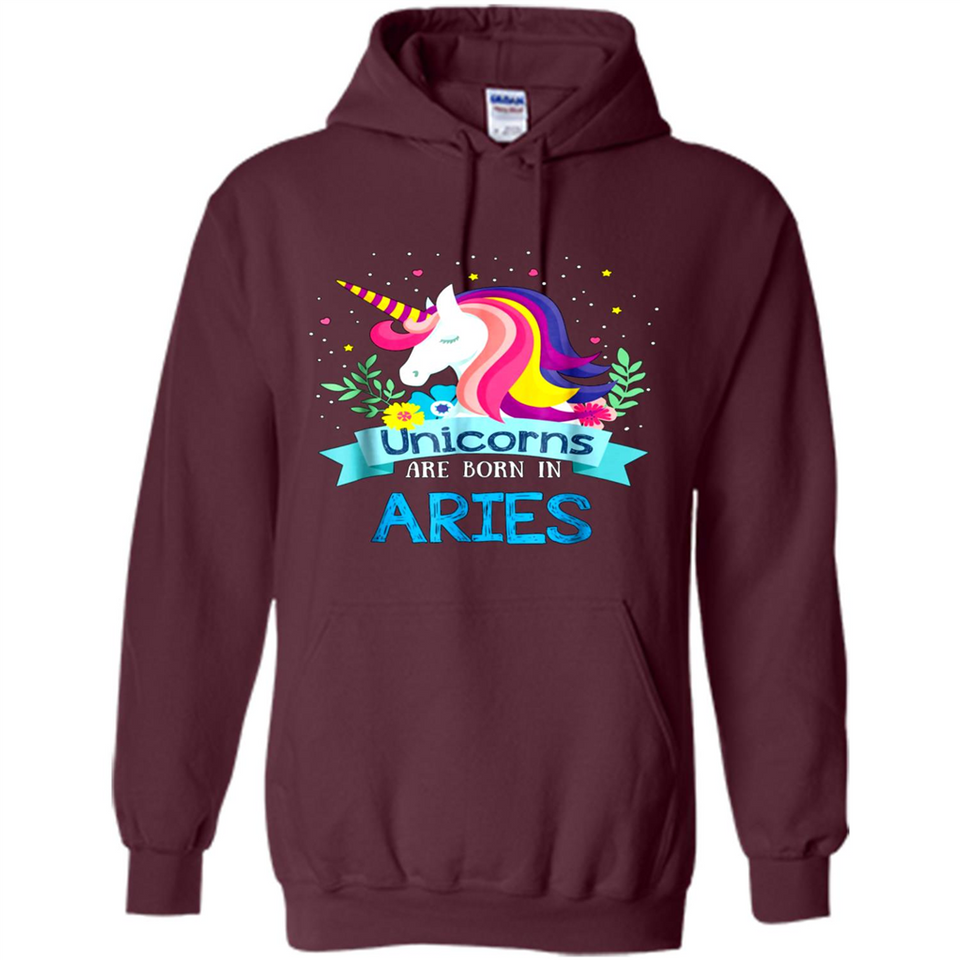 Unicorns are born in Aries Birthday Rainbow Gift Custom Ultra Cotton