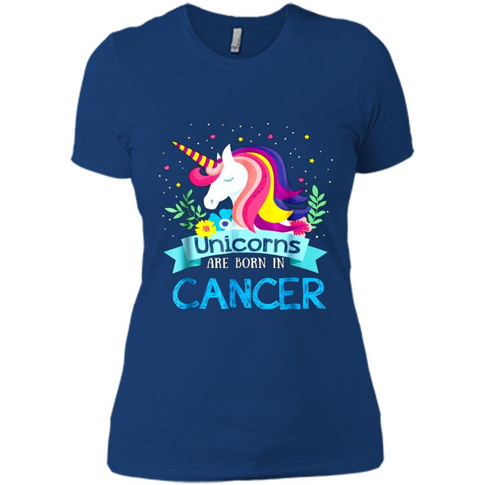 Unicorns are born in Cancer Birthday Rainbow Gift Custom Ultra Cotton