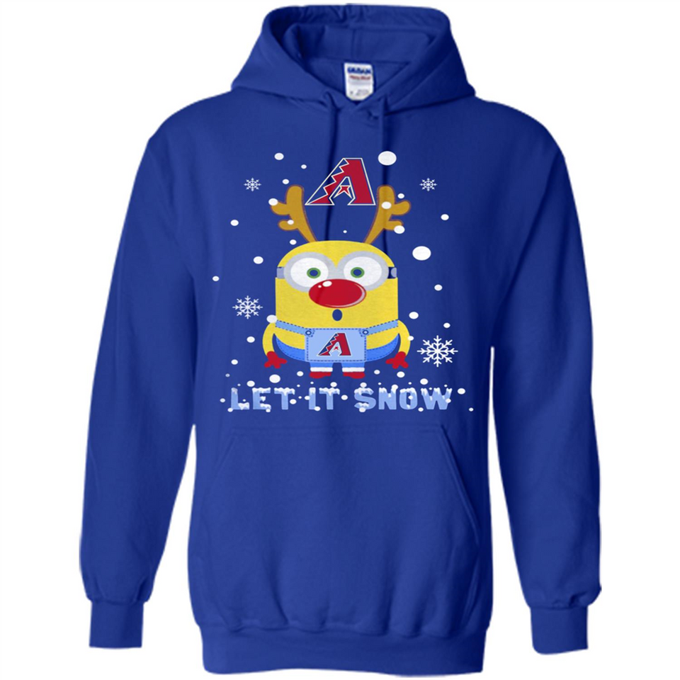 Minion Arizona Diamondbacks Ugly Christmas Sweater Let it Snow - Hoodie