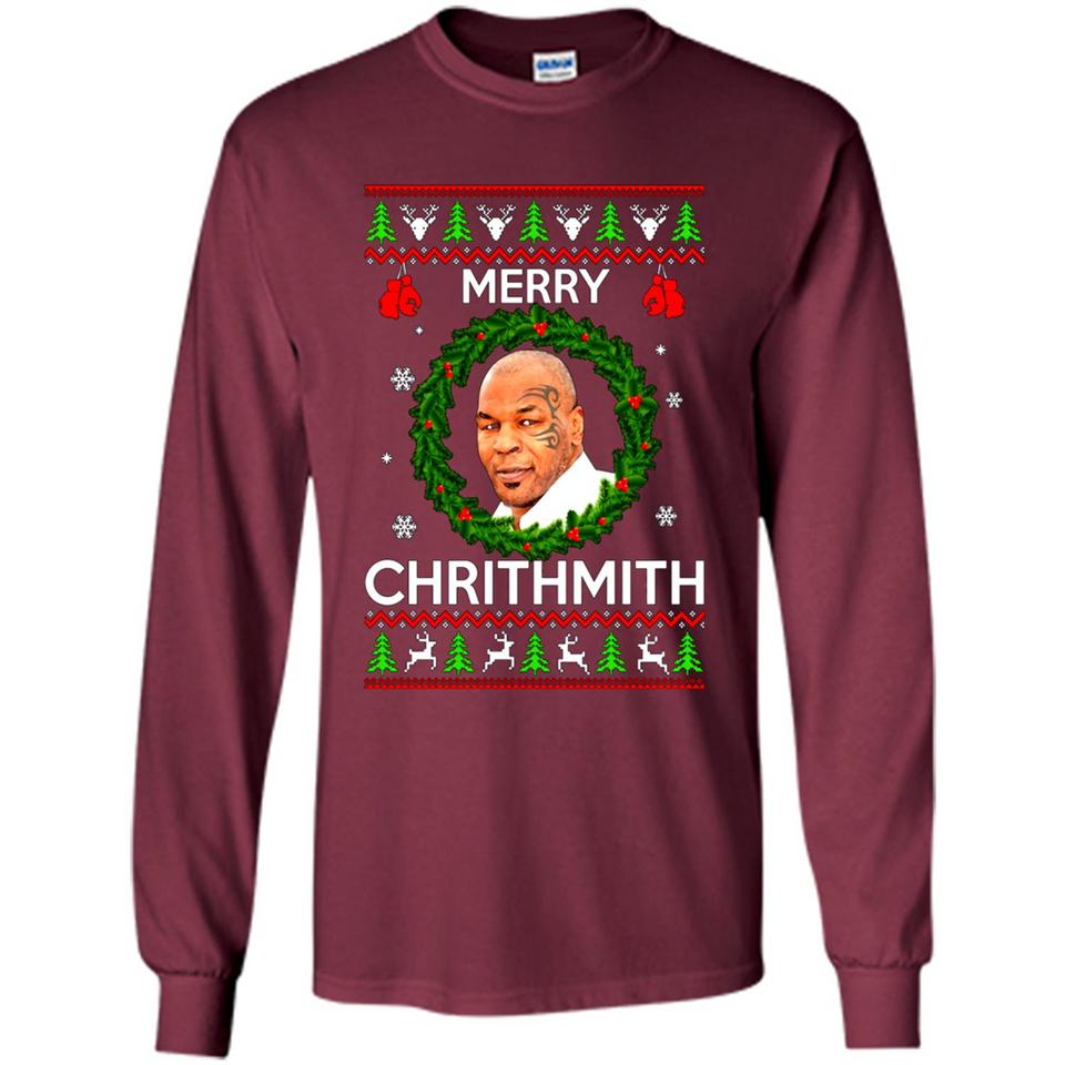 Mike Tyson Merry Chritmith Christmas Sweatshirt PINGPONG