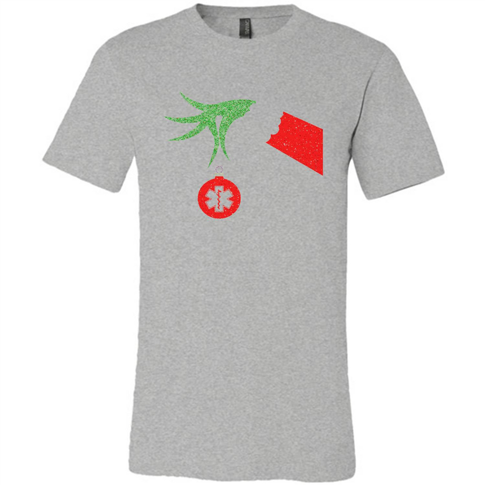 Funny Grinch Hand holding Doctor ornament Christmas Sporty T-Shirt - Canvas Unisex T-Shirt