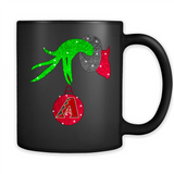 GRINCH HAND HOLDING ARIZONA DIAMONDBACKS GLITTER CHRISTMAS PINGPONG