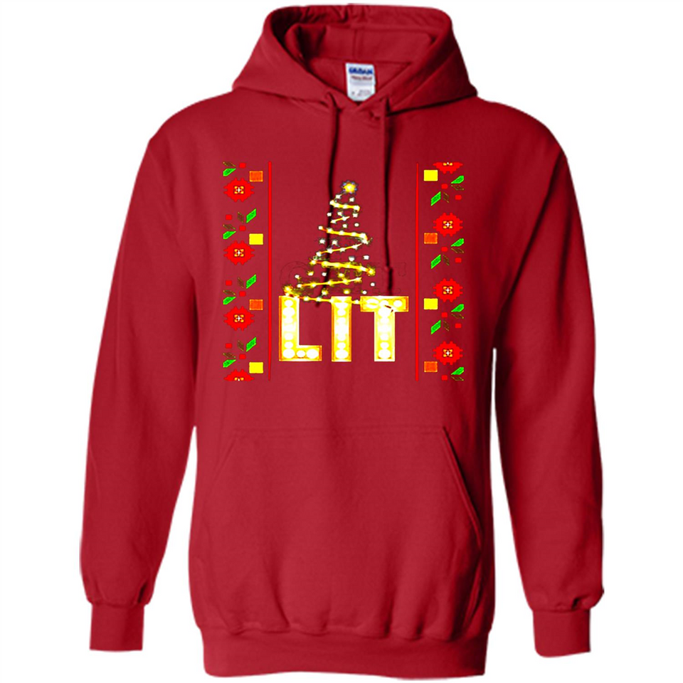 Funny Lets Get Lit Christmas Tree - Hoodie