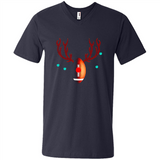 Football Christmas Shirt Reindeer Christmas Football Funny - Men's V-Neck