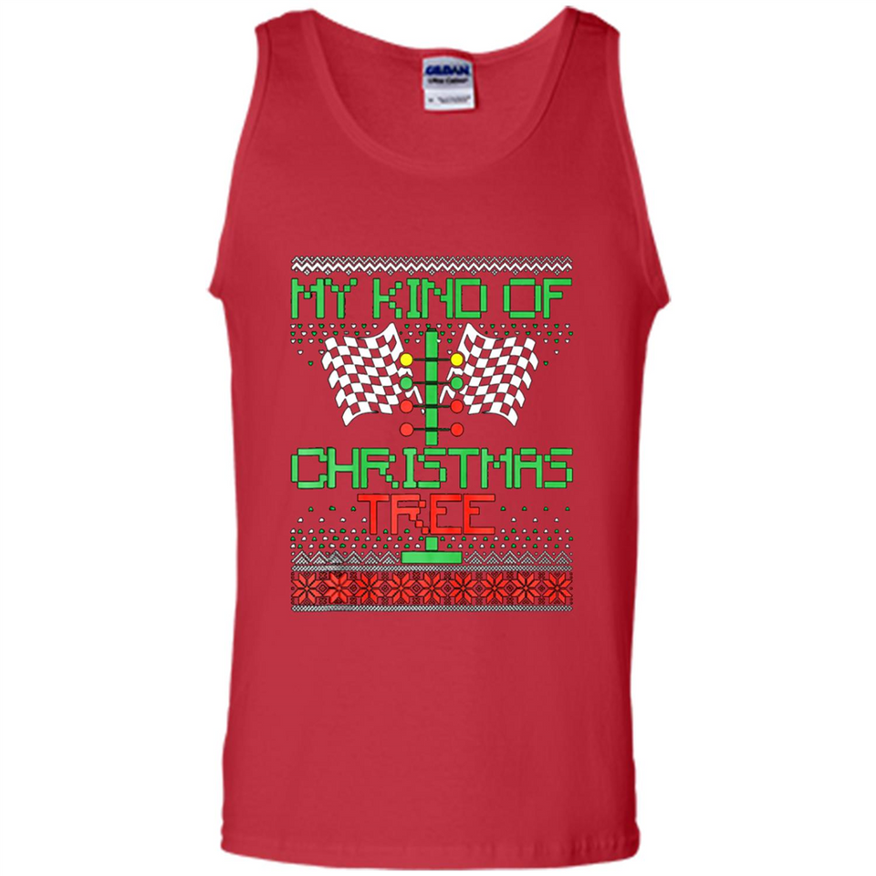 Funny Drag Racing Ugly Christmas Holiday Tree PING PONG