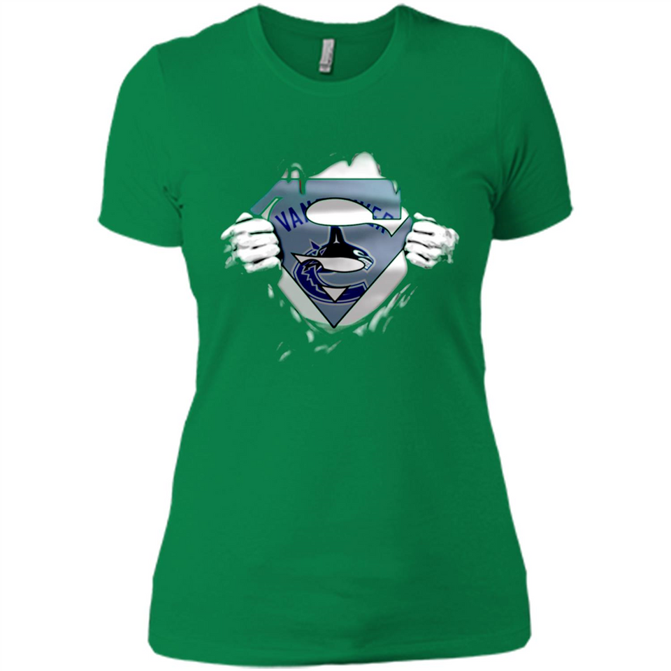 Vancouver Canucks And Superman Fans - Ladies' Boyfriend T-Shirt