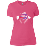Buffalo Bills And Superman Fans - Ladies' Boyfriend T-Shirt