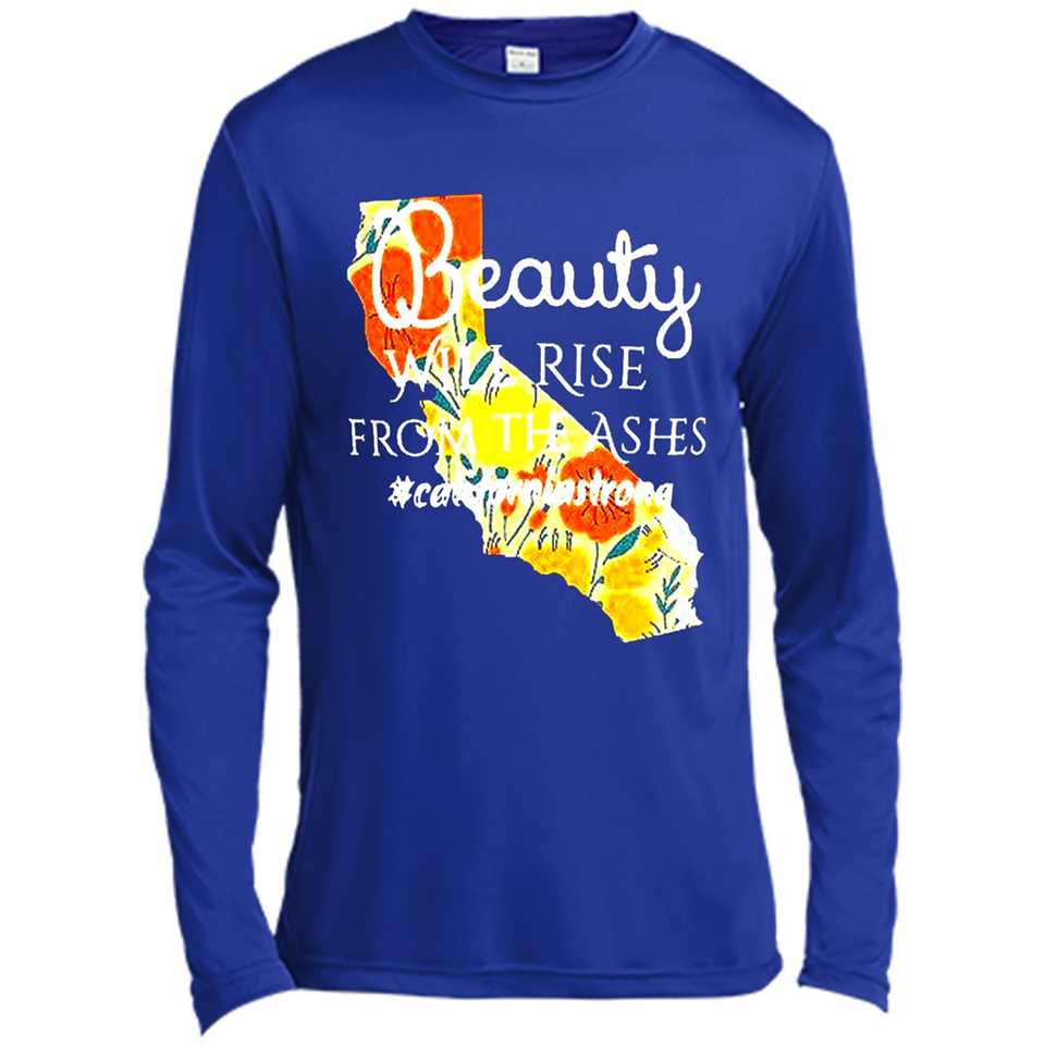 Paradise California Strong Camp Fire Youth T-Shirt PINGPONG - Canvas Long Sleeve T-Shirt
