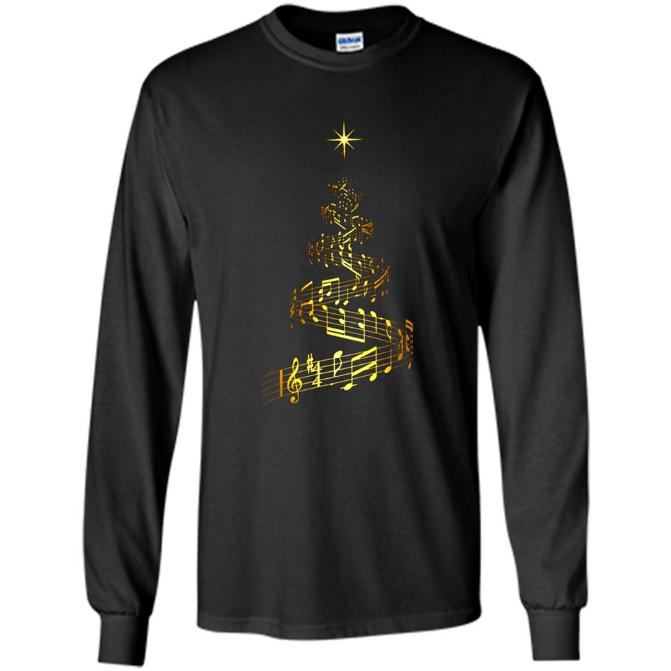 Music Note Christmas Tree Xmas Music Lover Mug PINGPONG - Long Sleeve T-Shirt