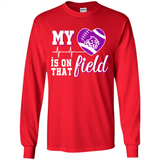 Abilene Christian Wildcats Football My Heart is on that Field - Long Sleeve T-Shirt