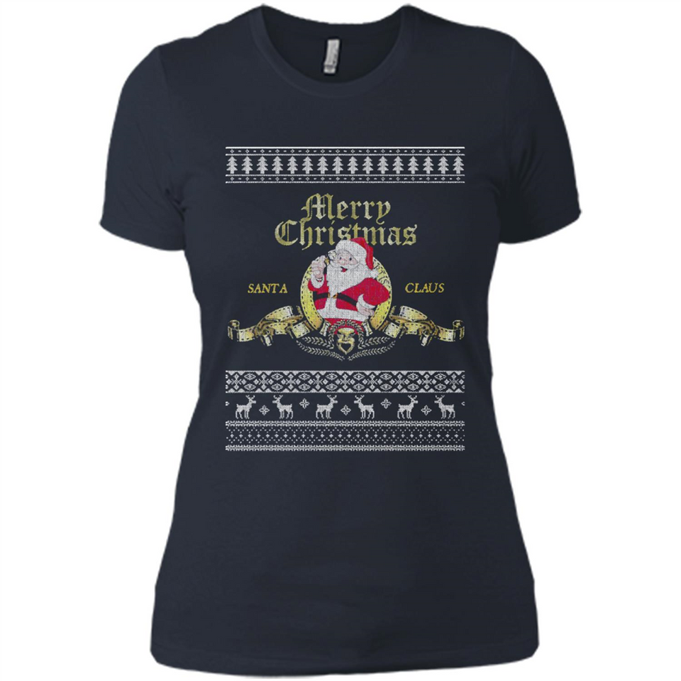 Christmas Santa Goldwyn Mayer Logo - Ladies' Boyfriend T-Shirt