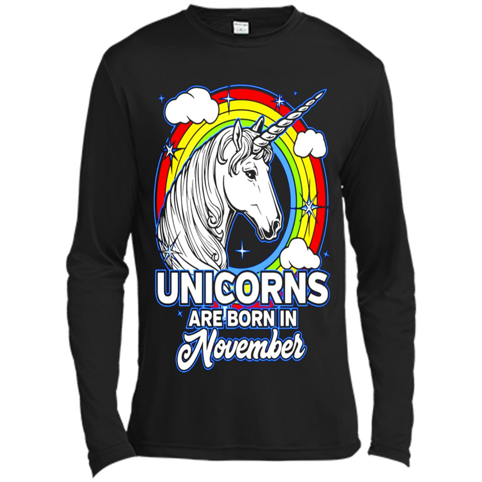 Unicorns Are Born In November Birthday Rainbow