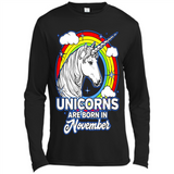 Unicorns Are Born In November Birthday Rainbow