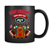 New York Jets NFL Reindeer Funny Merry Christmas And Happy New Year