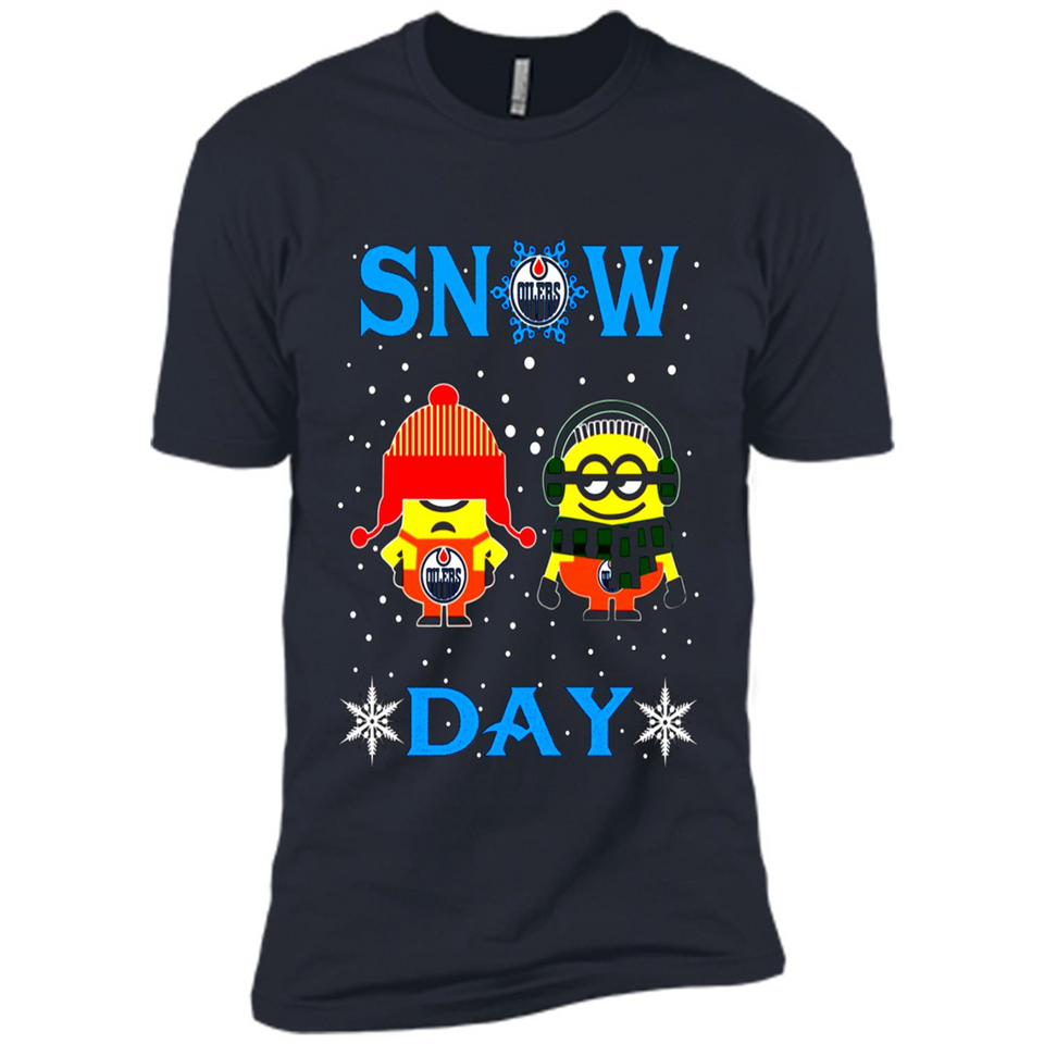 Snow Day Shirt For Edmonton Oilers Vs Minion Fans pingpong