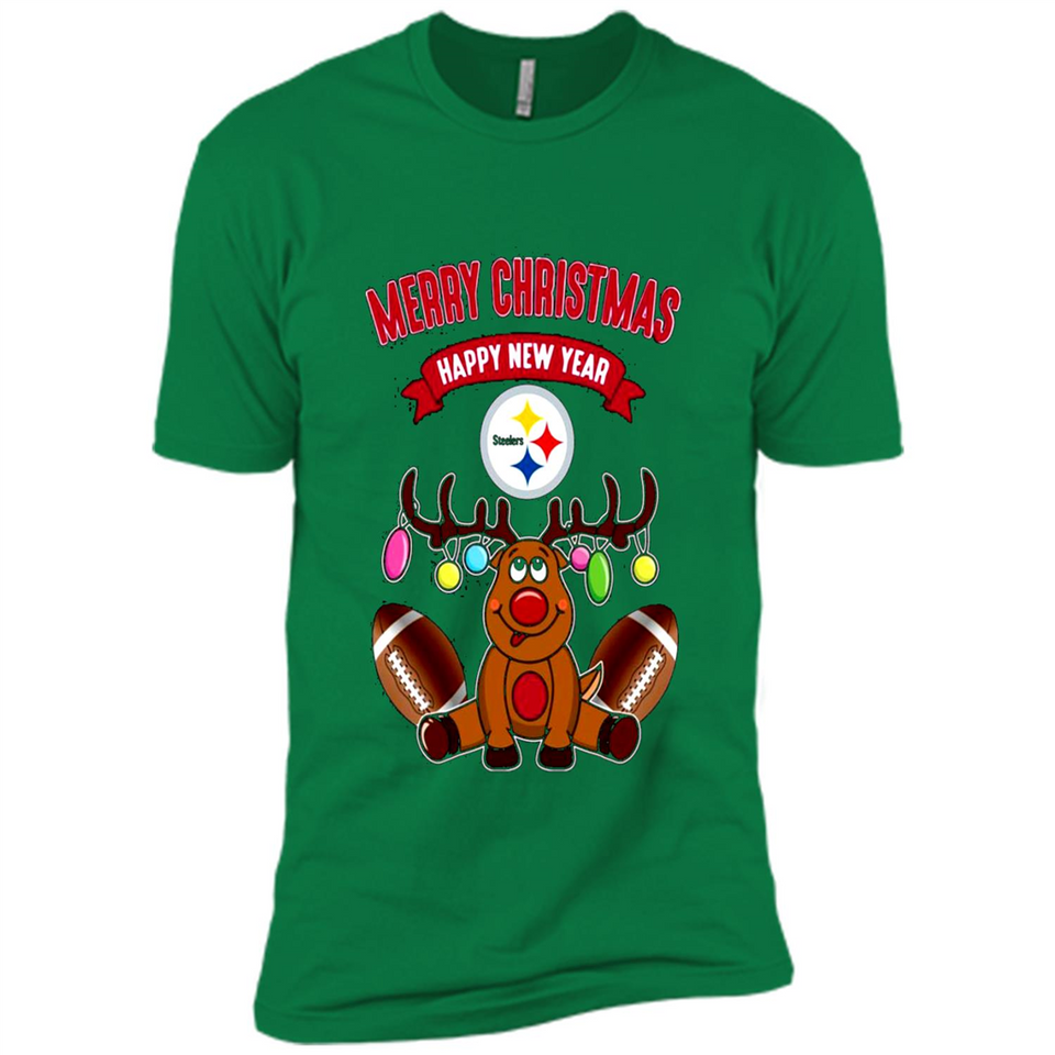 Pittsburgh Steelers NFL Reindeer Funny Merry Christmas And Happy New Year
