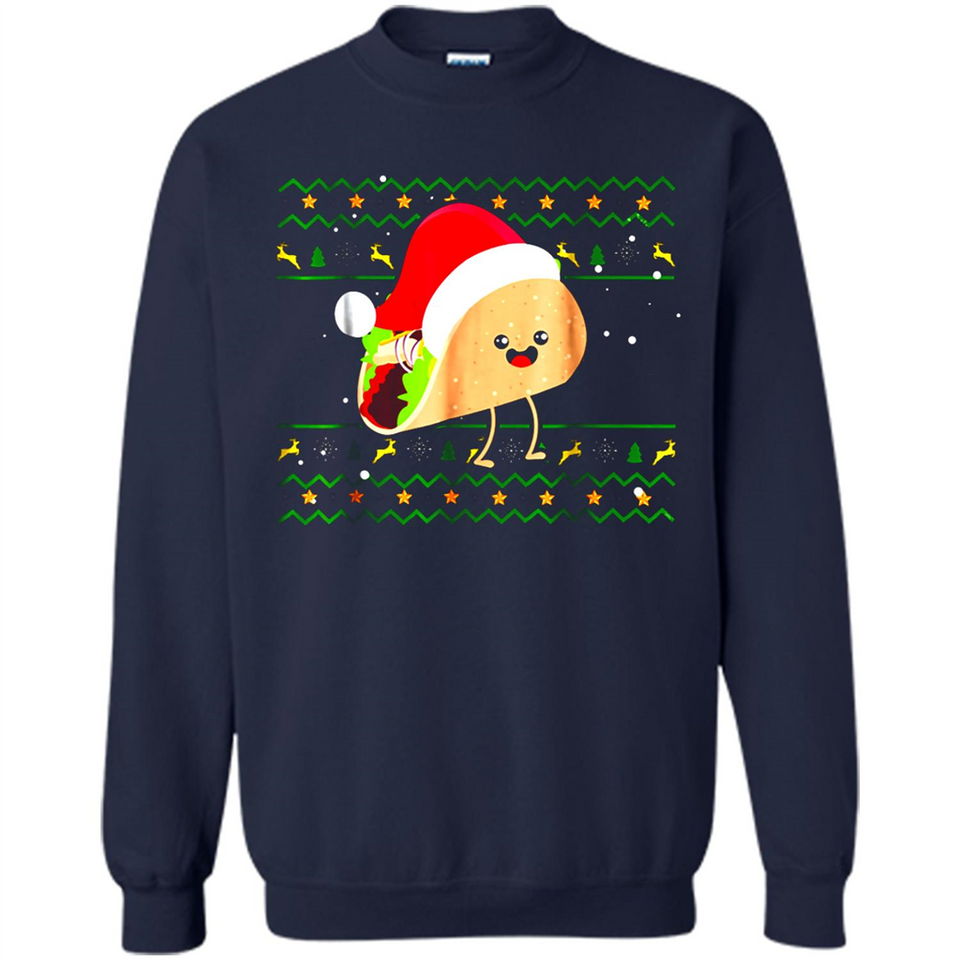 TACO Santa Hat Ugly Christmas shirt Ladies' Boyfriend
