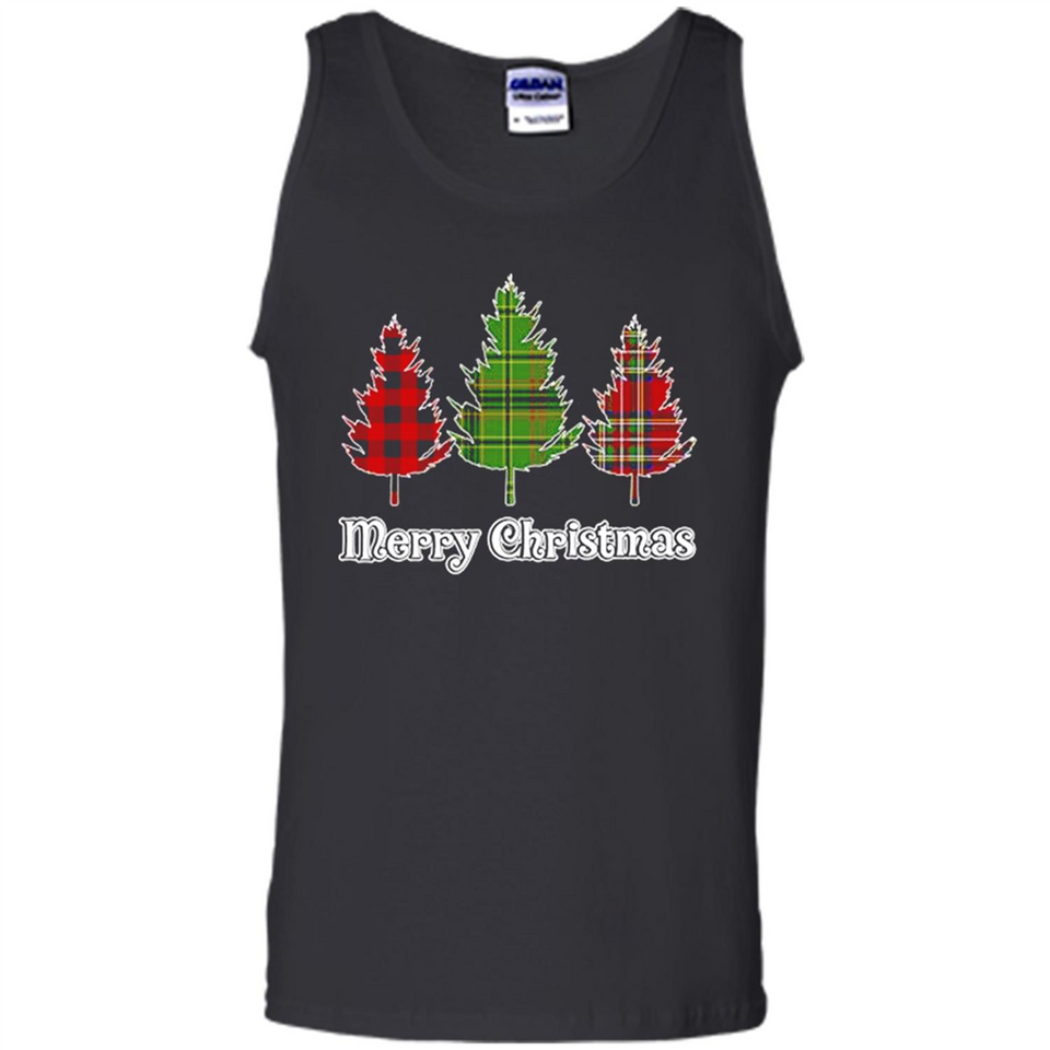 Plaid Christmas Tree Shirt Merry Christmas Plaid is Rad