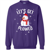 Let's Get Plowed Funny Christmas Snowman - Sweatshirt