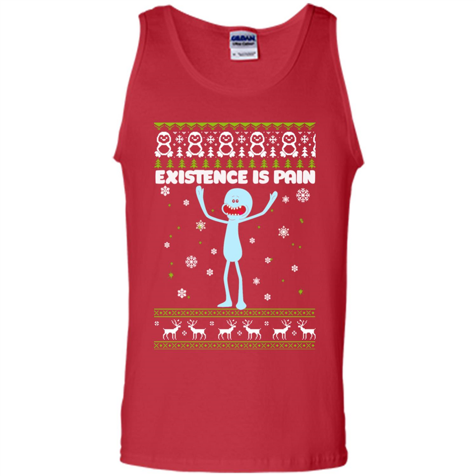 Mr Meeseeks Xistence Is Pain Ugly Christmas - Tank Top